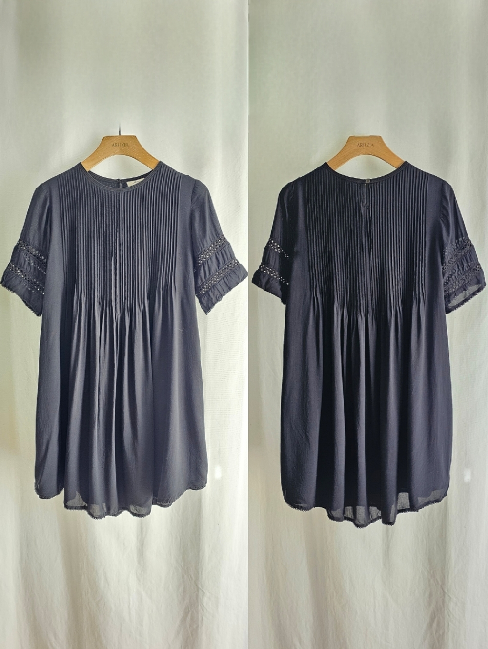 Aritzia Wilfred Black Sonore Embroidery Dress - Picture 9 of 16